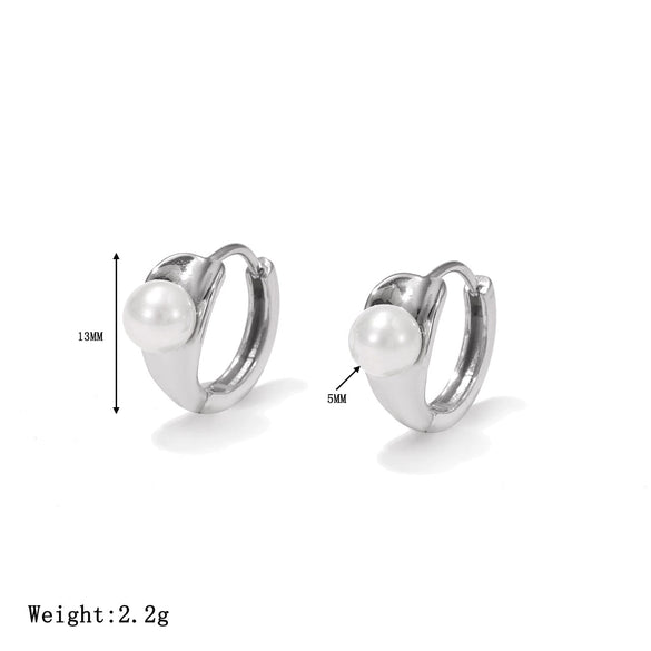 Women's Titanium Steel Geometric Earrings With Electroplating Light Luxury Simple Style