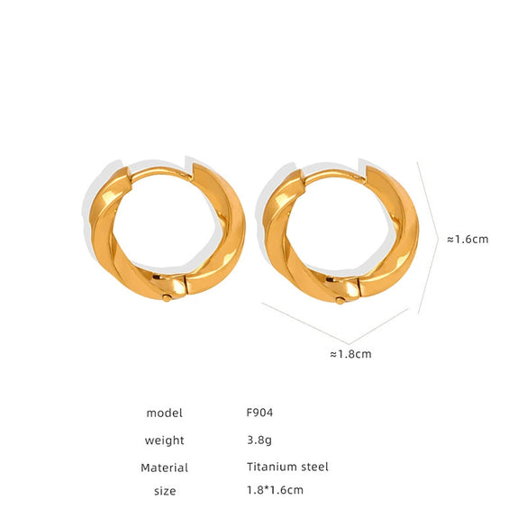 Women's 316L Stainless Steel Geometric Electroplated Allmatch Earrings