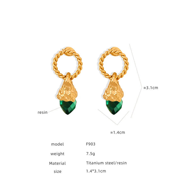 Women's 316L Stainless Steel Geometric Electroplated Allmatch Earrings