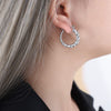 Women's 316L Stainless Steel Geometric Electroplated Allmatch Earrings