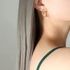 Women's Titanium Steel Geometric Electroplated Earrings