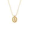 Women's Titanium Steel Geometric Flower Necklace With Diamond Inlay And Snake Bone Chain