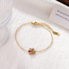 Women's Titanium Steel Geometric Flower Style Electroplating Bracelet Jewelry