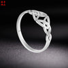 Women's Titanium Steel Geometric Flower Triangle Tassel Ring With Polished Natural Style Design