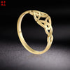 Women's Titanium Steel Geometric Flower Triangle Tassel Ring With Polished Natural Style Design