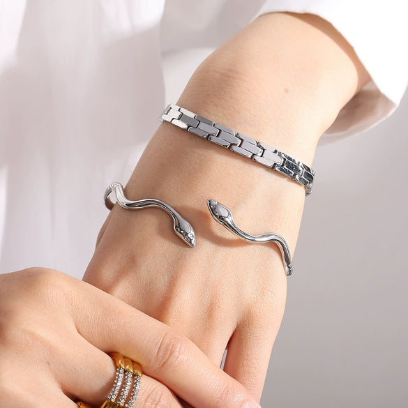 Women's 316L Stainless Steel Geometric Gold Plated Electroplated Minimalist Bracelet Jewelry