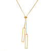 Women's Titanium Steel Geometric Heart Shape Pullout Clavicle Chain Necklace With Electroplating And Snake Bone Chain Style