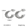 Women's Titanium Steel Geometric Hollow Electroplated Earrings