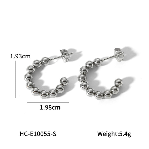 Women's Titanium Steel Geometric Hollow Electroplated Earrings