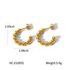 Women's Titanium Steel Geometric Hollow Electroplated Earrings
