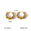 Women's Titanium Steel Geometric Hollow Electroplated Earrings