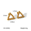 Women's Titanium Steel Geometric Hollow Electroplated Earrings