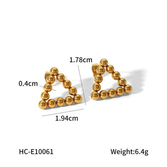 Women's Titanium Steel Geometric Hollow Electroplated Earrings