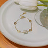 Women's Titanium Steel Geometric Light Luxury Necklace With Inlaid Zircon And Mixed Gem Inlay Cross Chain