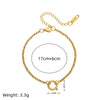 Women's Titanium Steel Geometric Love Necklace With O Word Chain Set With Diamonds And Plated 18K Gold