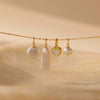 Women's Titanium Steel Geometric Love Necklace With O Word Chain Set With Diamonds And Plated 18K Gold