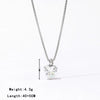 Women's Titanium Steel Geometric Minimalist Love Necklace With Box Chain And Electroplating
