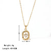 Women's Titanium Steel Geometric Mobius Pendant O Chain Necklace With Electroplating Design