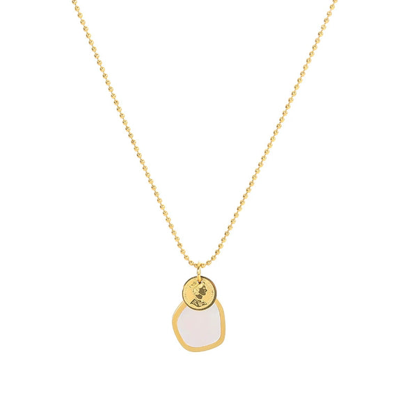 Women's Titanium Steel Geometric O Word Chain Necklace With Electroplating Light Luxury Niche Design Simple Elegant Clavicle Chain