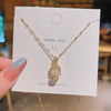 Women's Titanium Steel Geometric Pendant Necklace Fashion Trendy Allmatch Collarbone Chain
