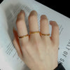 Women's Titanium Steel Geometric Ring With 18K Gold Electroplating