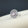 Women's Titanium Steel Geometric Rotating Zircon Ring Real Gold Plated Enhanced Color Retention Simple Style