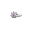 Women's Titanium Steel Geometric Rotating Zircon Ring Real Gold Plated Enhanced Color Retention Simple Style