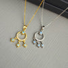 Women's Titanium Steel Geometric Star Dreamcatcher Necklace With Electroplating O Word Chain