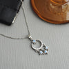 Women's Titanium Steel Geometric Star Dreamcatcher Necklace With Electroplating O Word Chain
