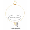 Women's Titanium Steel Geometric Star Dreamcatcher Necklace With Electroplating O Word Chain