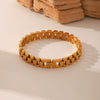 Women's Titanium Steel Geometric Style Bracelet With Vacuum Electroplating And Fine Polishing