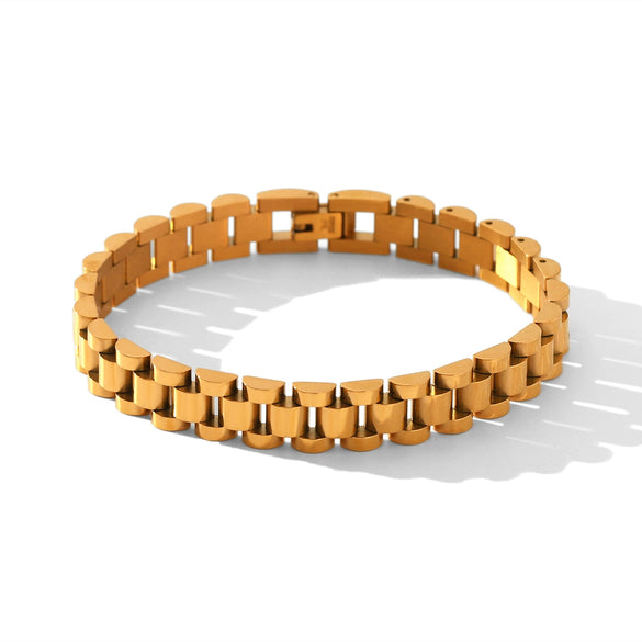 Women's Titanium Steel Geometric Style Bracelet With Vacuum Electroplating And Fine Polishing