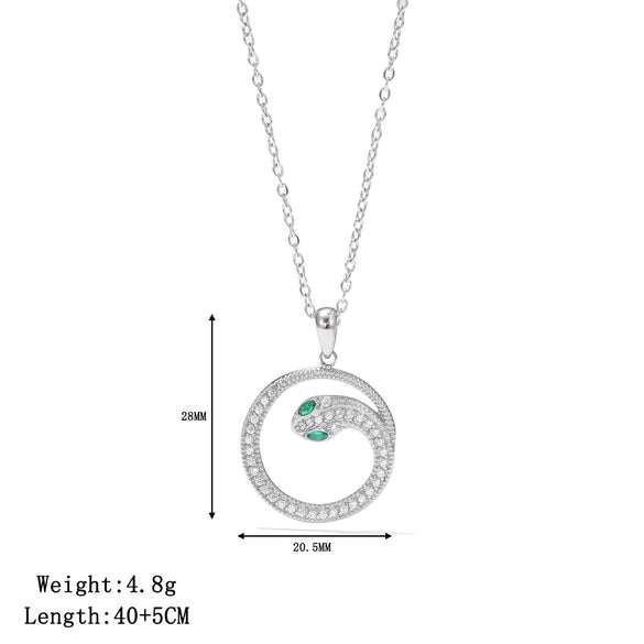 Women's Titanium Steel Geometric Style Electroplated O Word Chain Necklace
