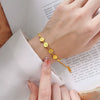 Women's Titanium Steel Geometric Style Simple Lucky Bracelet With Electroplating
