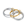 Women's Titanium Steel Geometric Threelayer Intertwined Ring With Electroplating Design
