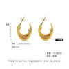 Women's Titanium Steel Geometric Ushaped Electroplated Earrings