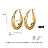 Women's Titanium Steel Geometric Ushaped Electroplated Earrings