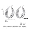 Women's Titanium Steel Geometric Ushaped Electroplated Earrings