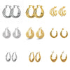 Women's Titanium Steel Geometric Ushaped Electroplated Earrings