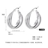 Women's Titanium Steel Geometric Ushaped Electroplated Earrings