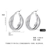 Women's Titanium Steel Geometric Ushaped Electroplated Earrings