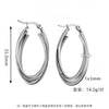 Women's Titanium Steel Geometric Ushaped Electroplated Earrings