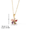 Women's Titanium Steel Geometric Windmill Pendant Necklace Electroplated Minimalist Style