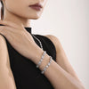 Women's Titanium Steel Geometric Zircon Handmade Chain Pvd Electroplated Light Luxury Bracelet