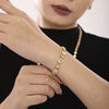 Women's Titanium Steel Geometric Zircon Handmade Chain Pvd Electroplated Light Luxury Bracelet