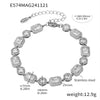 Women's Titanium Steel Geometric Zircon Handmade Chain Pvd Electroplated Light Luxury Bracelet