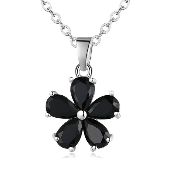 Women's Titanium Steel Geometric Zircon Necklace With Snake Bone Chain Electroplated Simple Elegant Clavicle Chain