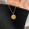 Women's Titanium Steel Gold Color Round Pendant Clavicle Necklace With Letter Text Design And Box Chain Fashion Jewelry