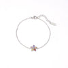 Women's Titanium Steel Gold Plated Geometric Flower Bracelet With Electroplating Simple Style