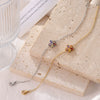 Women's Titanium Steel Gold Plated Geometric Flower Bracelet With Electroplating Simple Style